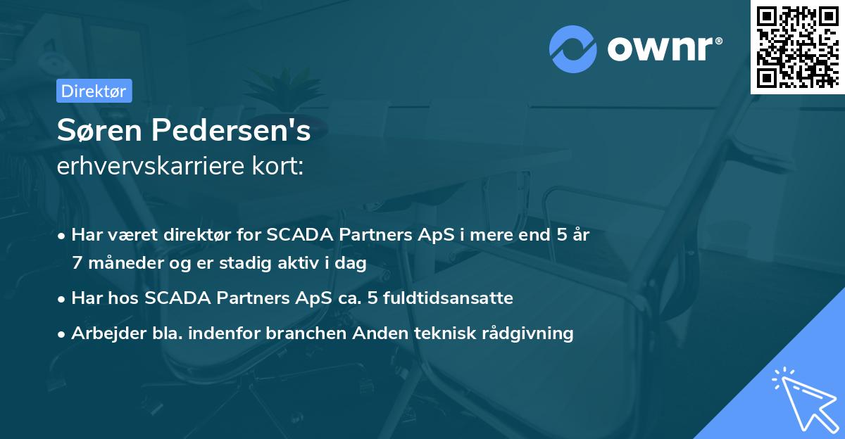 Søren Pedersen's erhvervskarriere kort