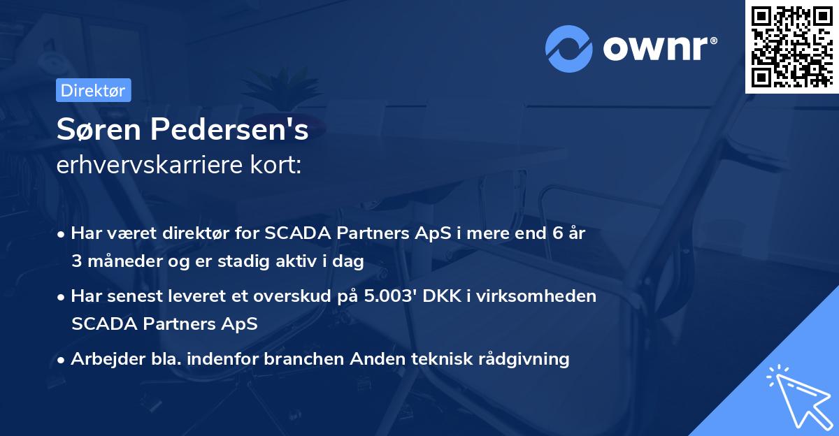 Søren Pedersen's erhvervskarriere kort