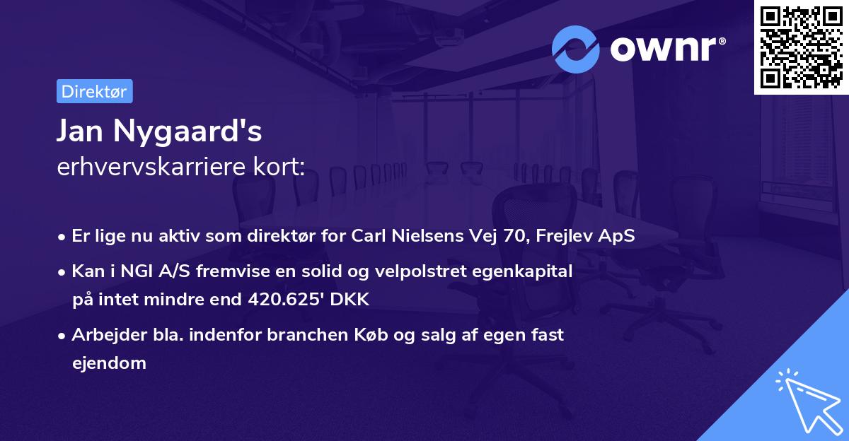 Jan Nygaard's erhvervskarriere kort