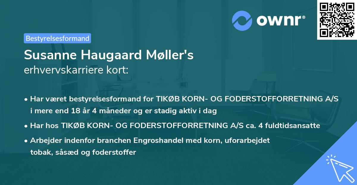 Susanne Haugaard Møller's erhvervskarriere kort