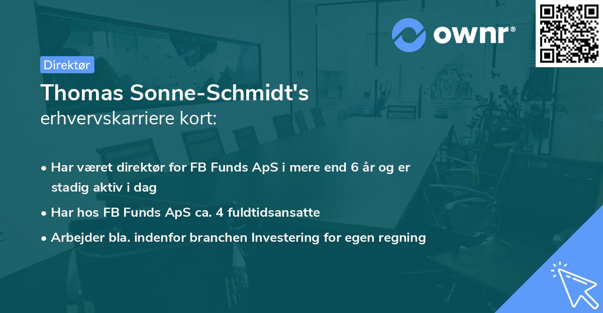 Thomas Sonne-Schmidt's erhvervskarriere kort