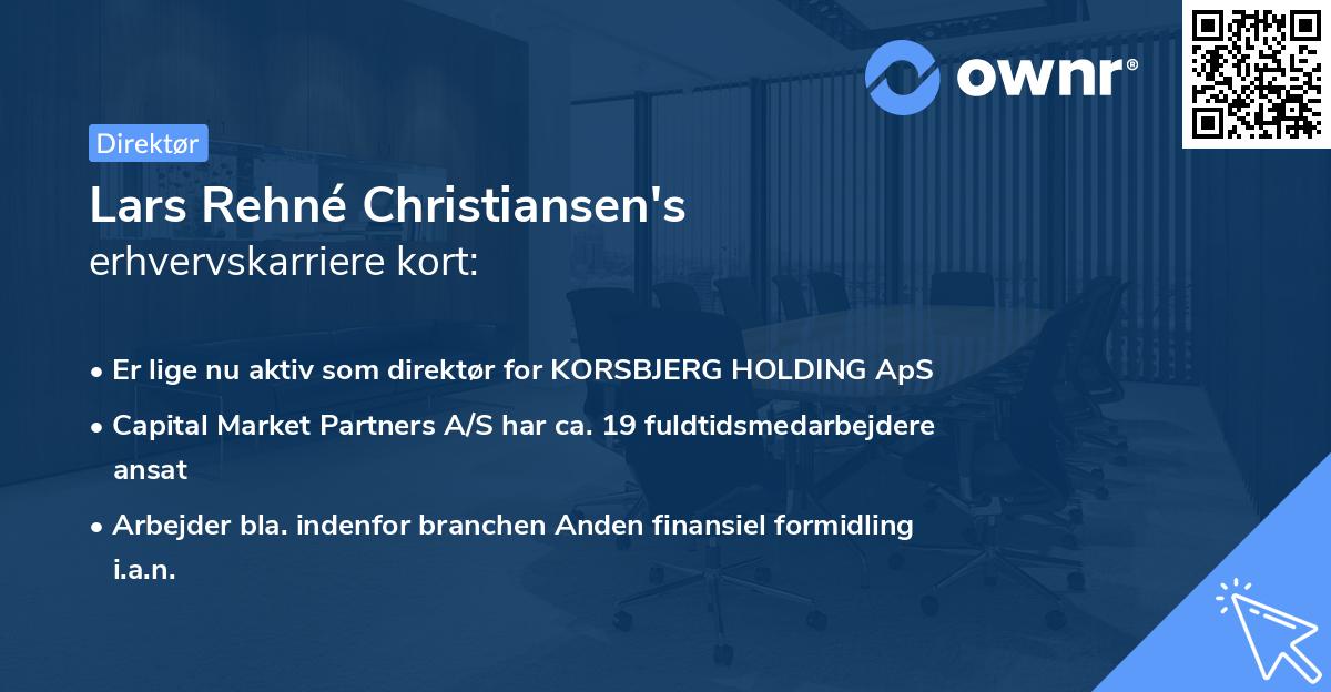 Lars Rehné Christiansen's erhvervskarriere kort