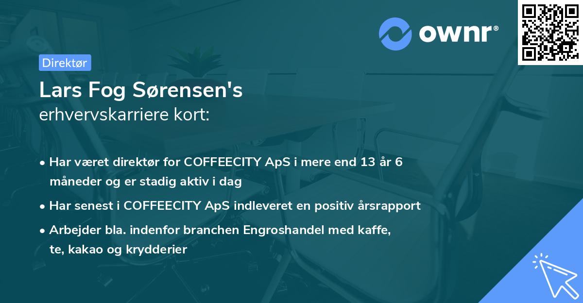 Lars Fog Sørensen's erhvervskarriere kort
