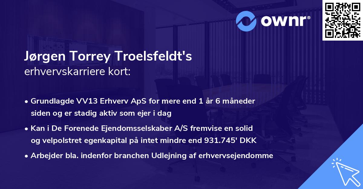 Jørgen Torrey Troelsfeldt's erhvervskarriere kort