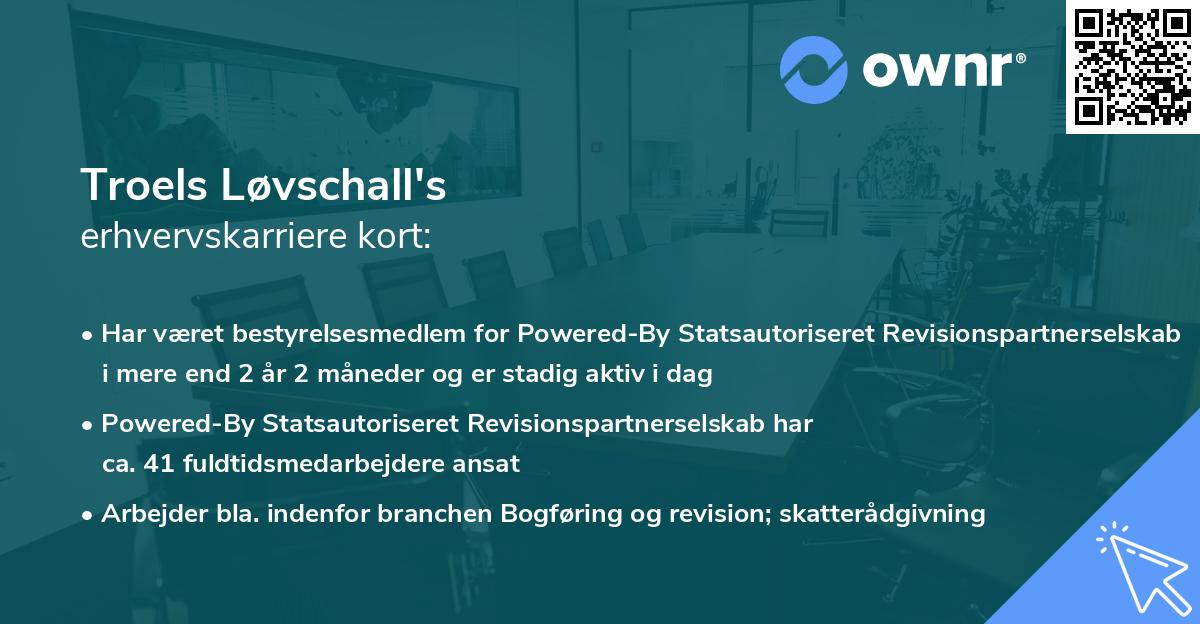 Troels Løvschall's erhvervskarriere kort