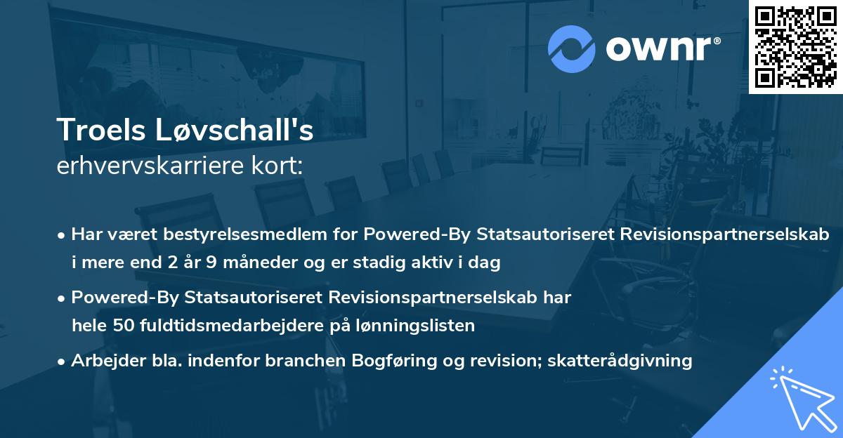 Troels Løvschall's erhvervskarriere kort