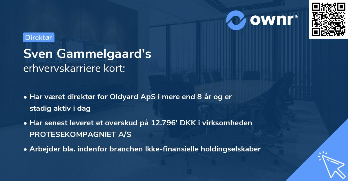 Sven Gammelgaard's erhvervskarriere kort