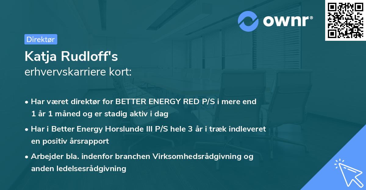 Katja Rudloff's erhvervskarriere kort