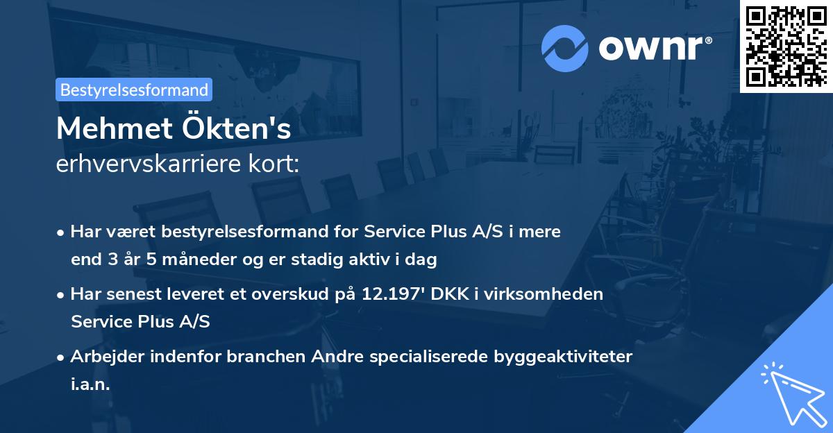 Mehmet Ökten's erhvervskarriere kort