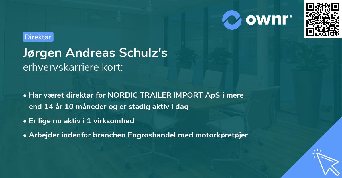 Jørgen Andreas Schulz's erhvervskarriere kort