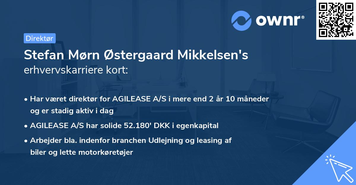 Stefan Mørn Østergaard Mikkelsen's erhvervskarriere kort