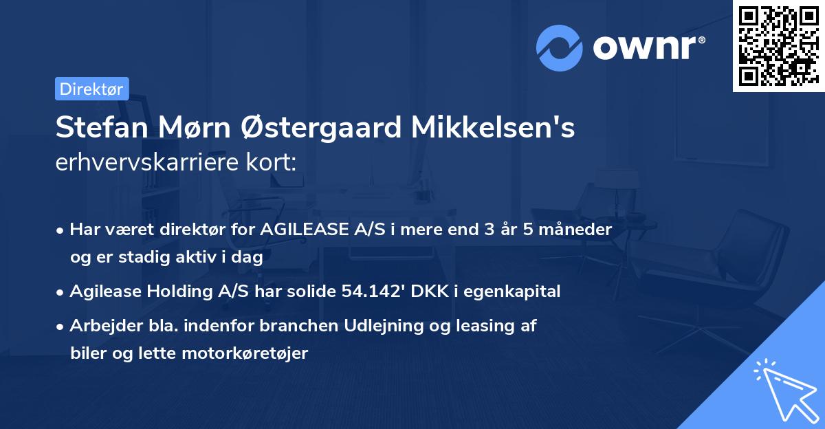 Stefan Mørn Østergaard Mikkelsen's erhvervskarriere kort