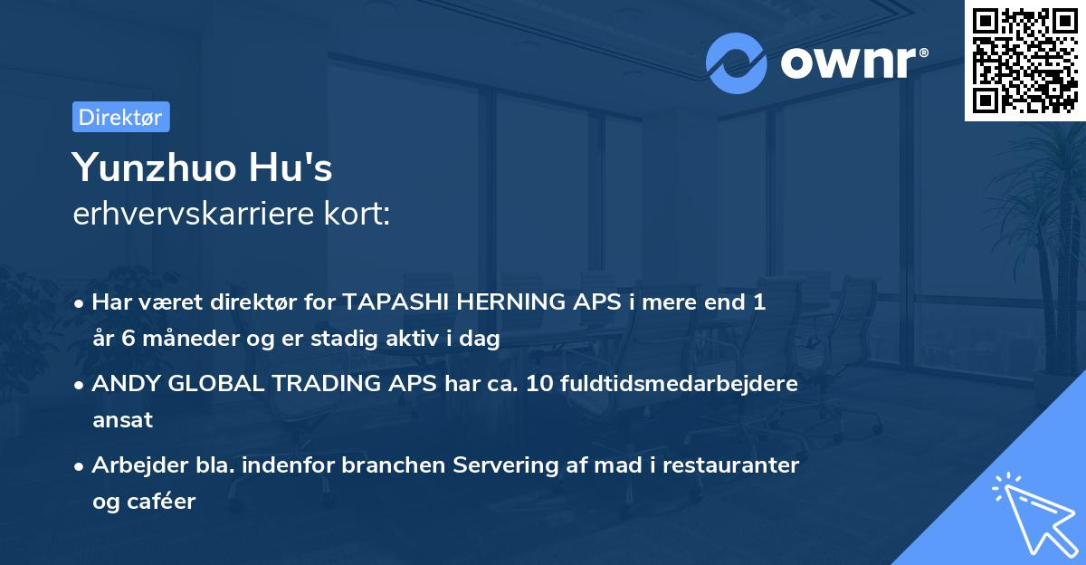 Yunzhuo Hu's erhvervskarriere kort