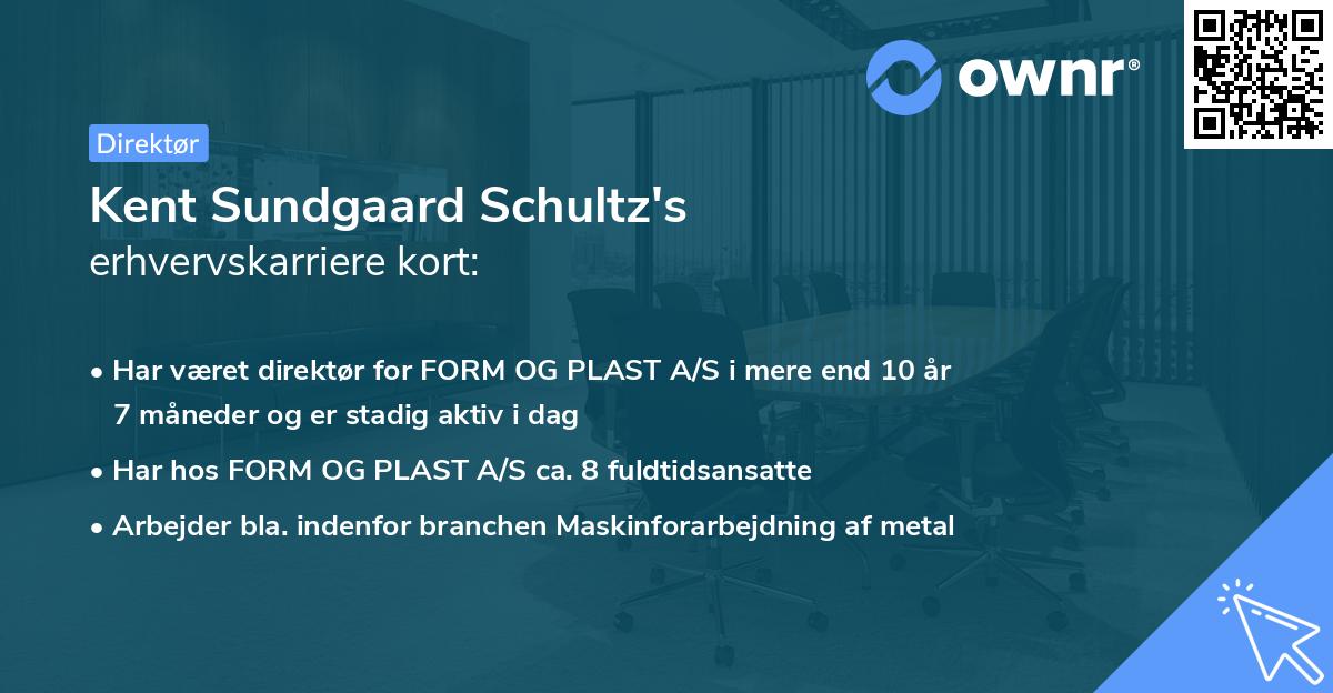 Kent Sundgaard Schultz's erhvervskarriere kort