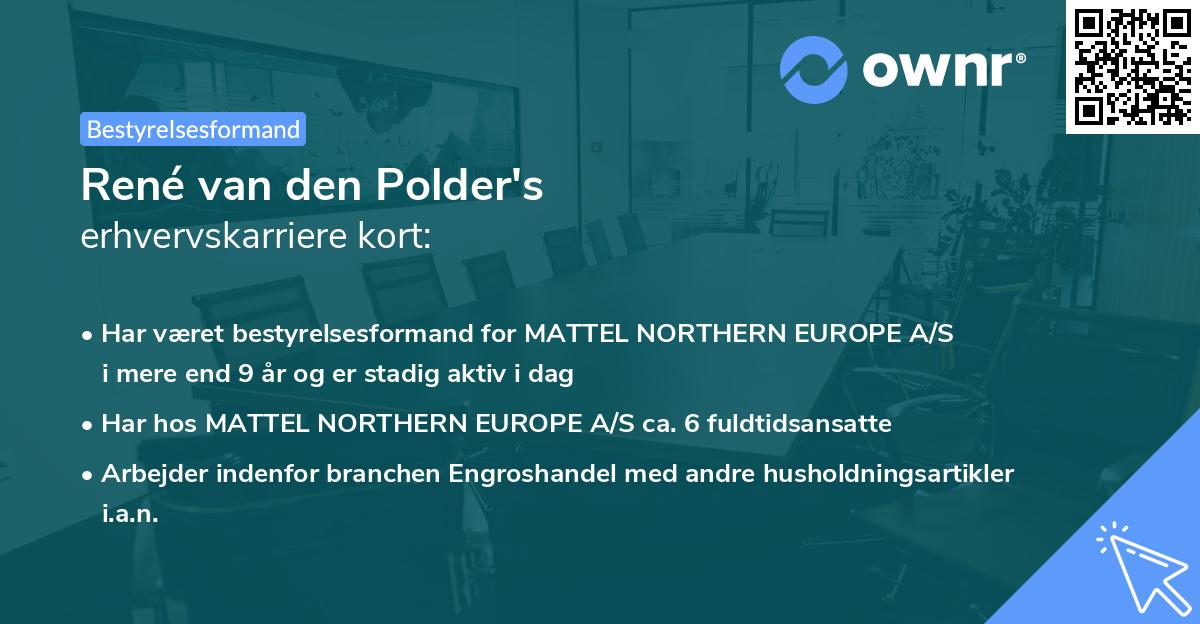 René van den Polder's erhvervskarriere kort