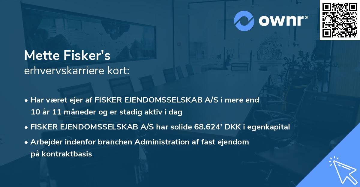 Mette Fisker's erhvervskarriere kort
