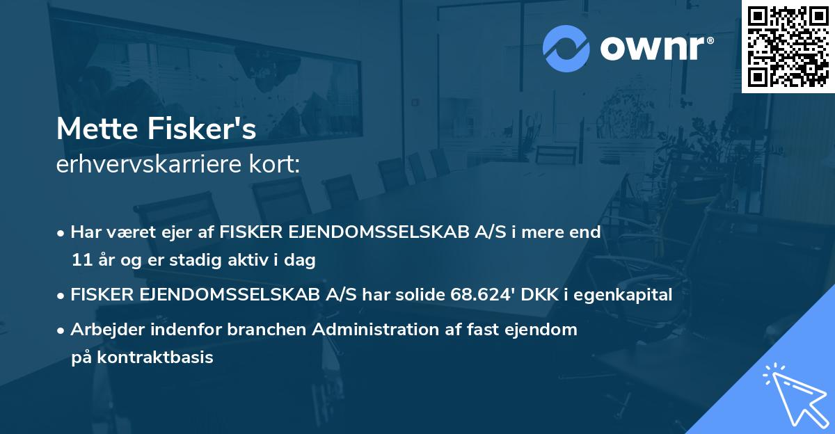 Mette Fisker's erhvervskarriere kort