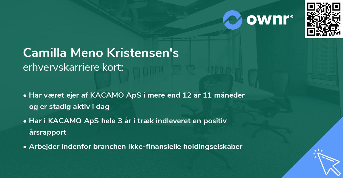 Camilla Meno Kristensen's erhvervskarriere kort
