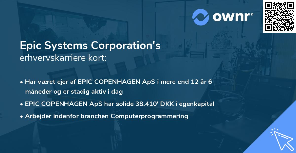 Epic Systems Corporation's erhvervskarriere kort