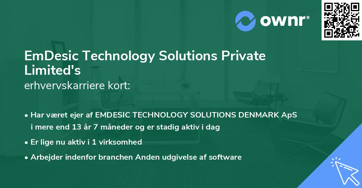EmDesic Technology Solutions Private Limited's erhvervskarriere kort