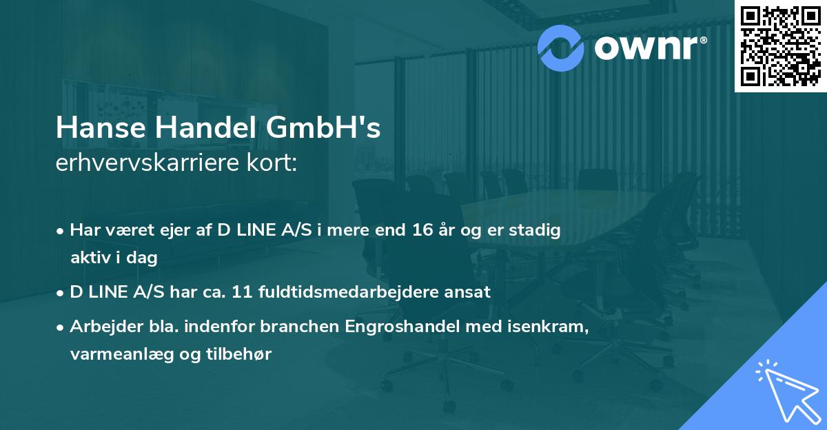 Hanse Handel GmbH's erhvervskarriere kort