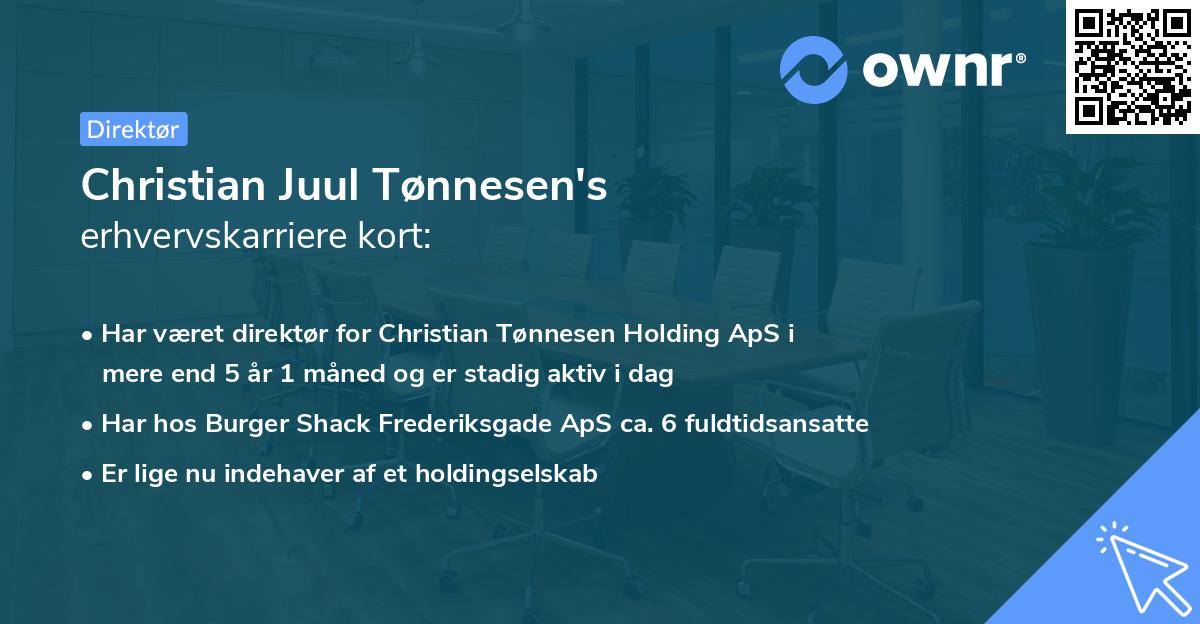 Christian Juul Tønnesen's erhvervskarriere kort