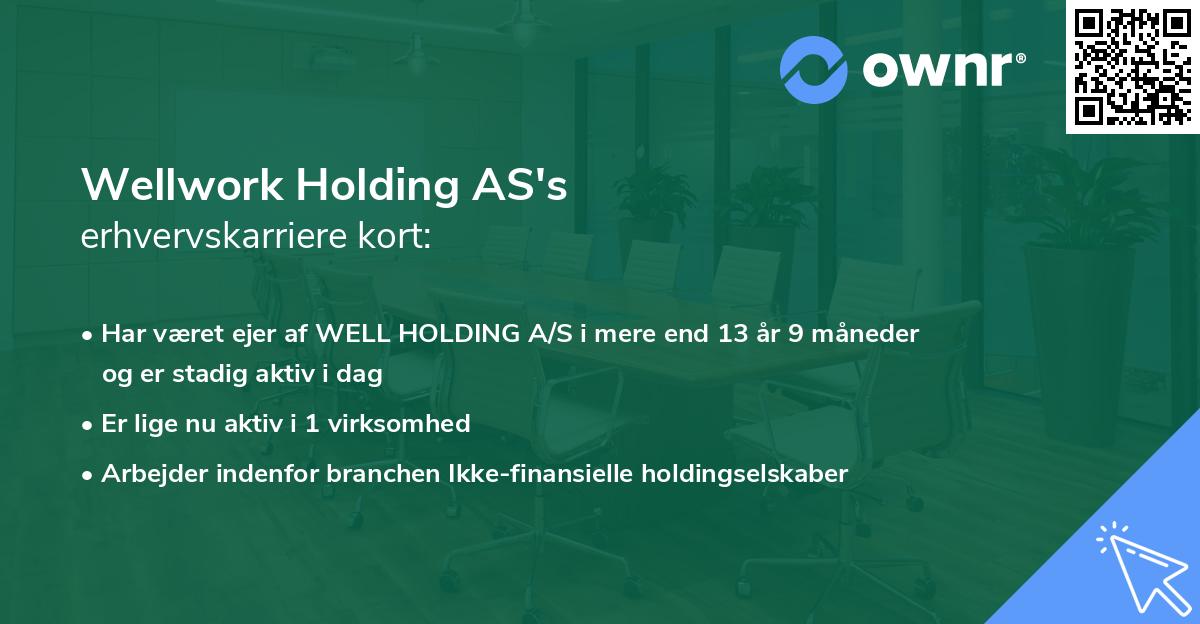 Wellwork Holding AS's erhvervskarriere kort