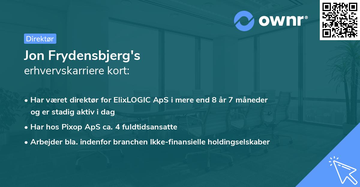 Jon Frydensbjerg's erhvervskarriere kort