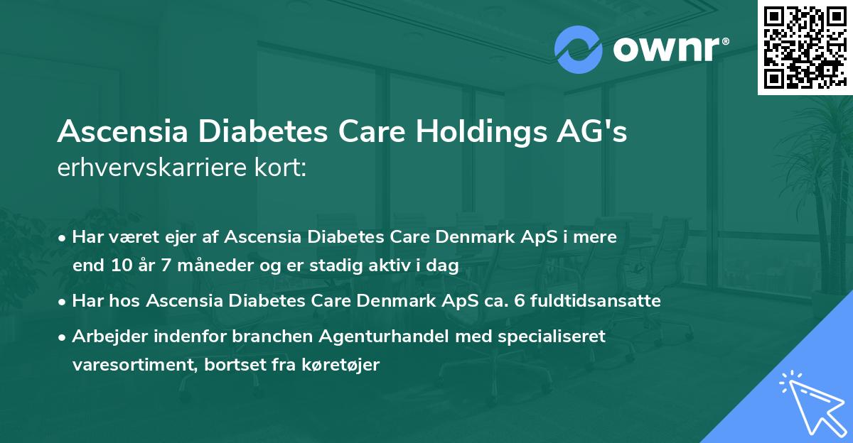 Ascensia Diabetes Care Holdings AG's erhvervskarriere kort
