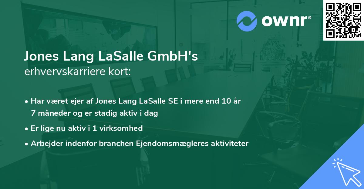 Jones Lang LaSalle GmbH's erhvervskarriere kort