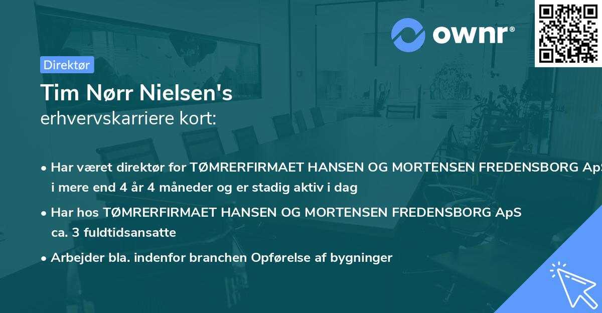Tim Nørr Nielsen's erhvervskarriere kort
