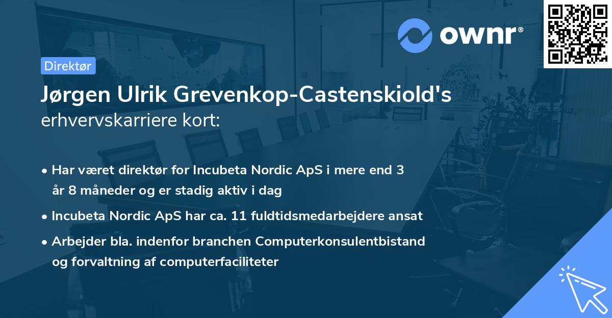 Jørgen Ulrik Grevenkop-Castenskiold's erhvervskarriere kort