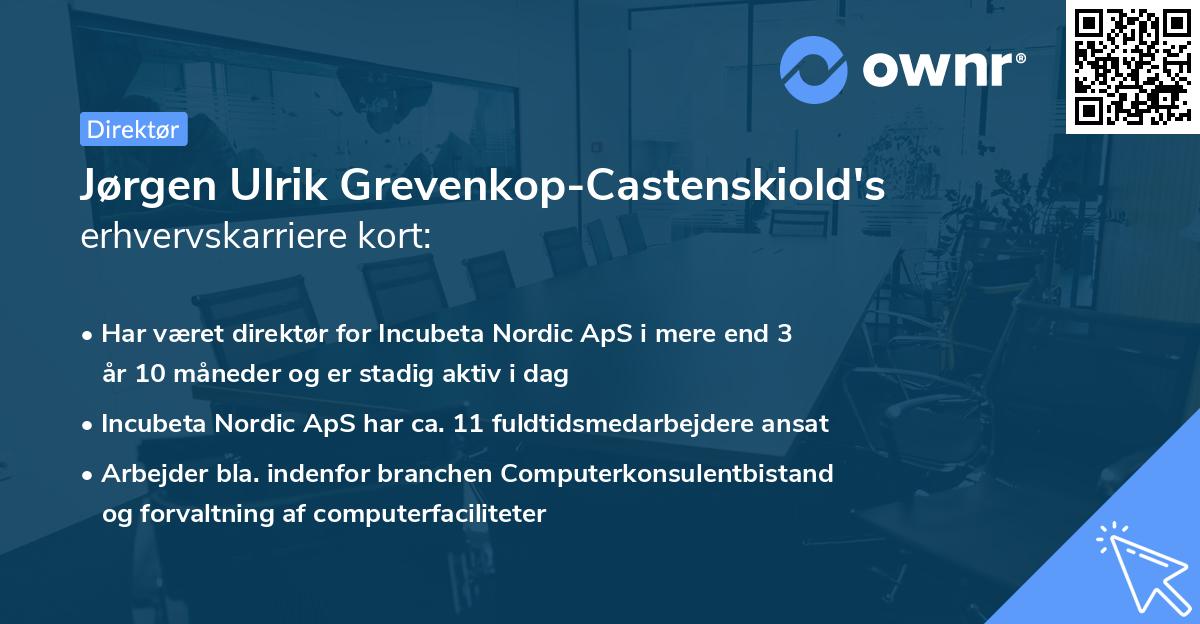 Jørgen Ulrik Grevenkop-Castenskiold's erhvervskarriere kort