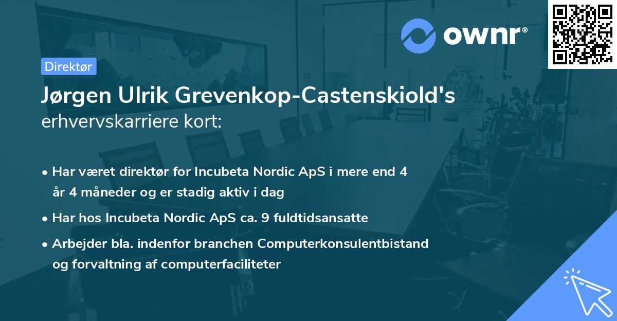 Jørgen Ulrik Grevenkop-Castenskiold's erhvervskarriere kort