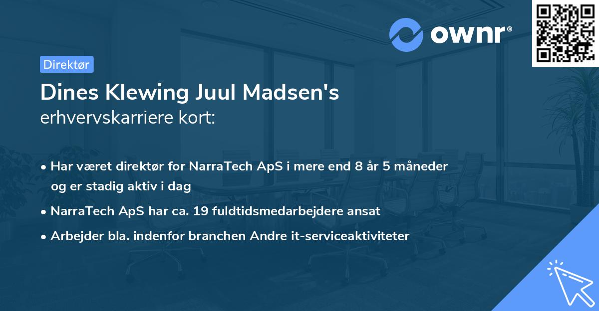 Dines Klewing Juul Madsen's erhvervskarriere kort