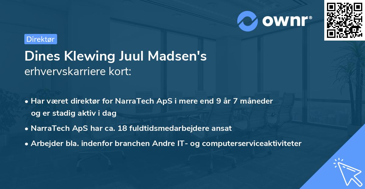 Dines Klewing Juul Madsen's erhvervskarriere kort
