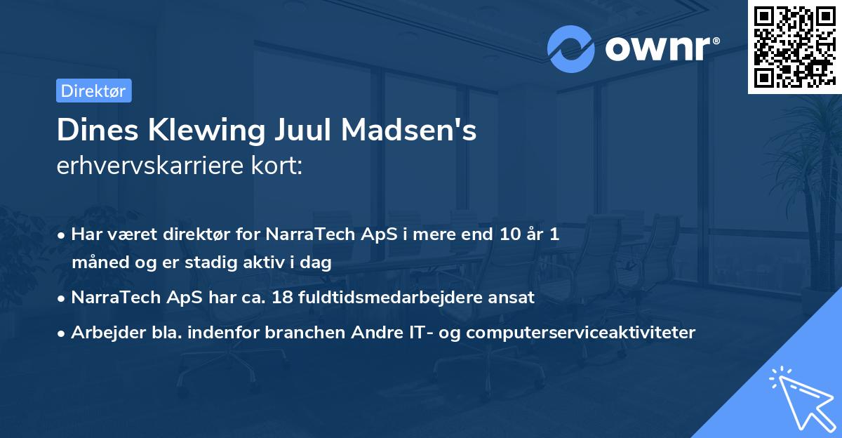 Dines Klewing Juul Madsen's erhvervskarriere kort