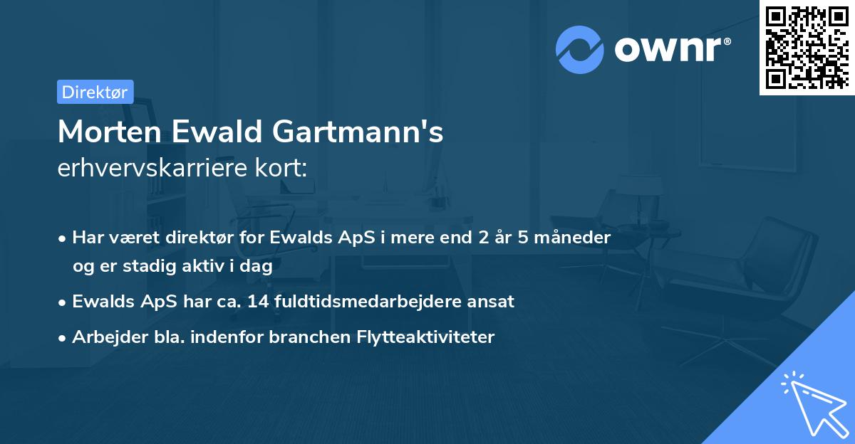 Morten Ewald Gartmann's erhvervskarriere kort