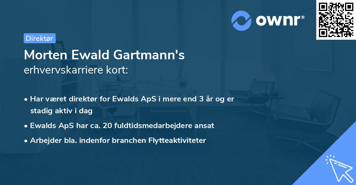Morten Ewald Gartmann's erhvervskarriere kort