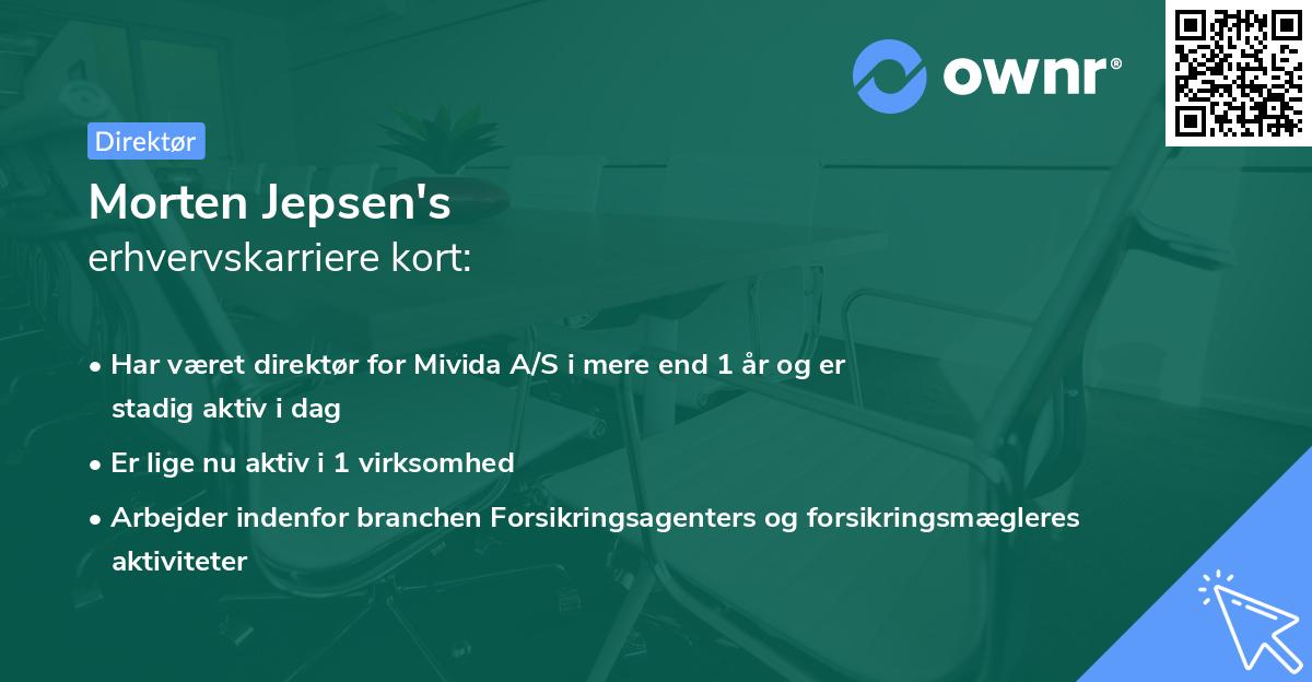Morten Jepsen's erhvervskarriere kort
