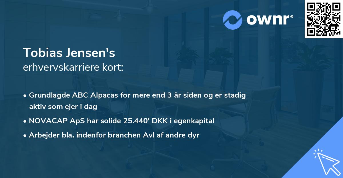 Tobias Jensen's erhvervskarriere kort