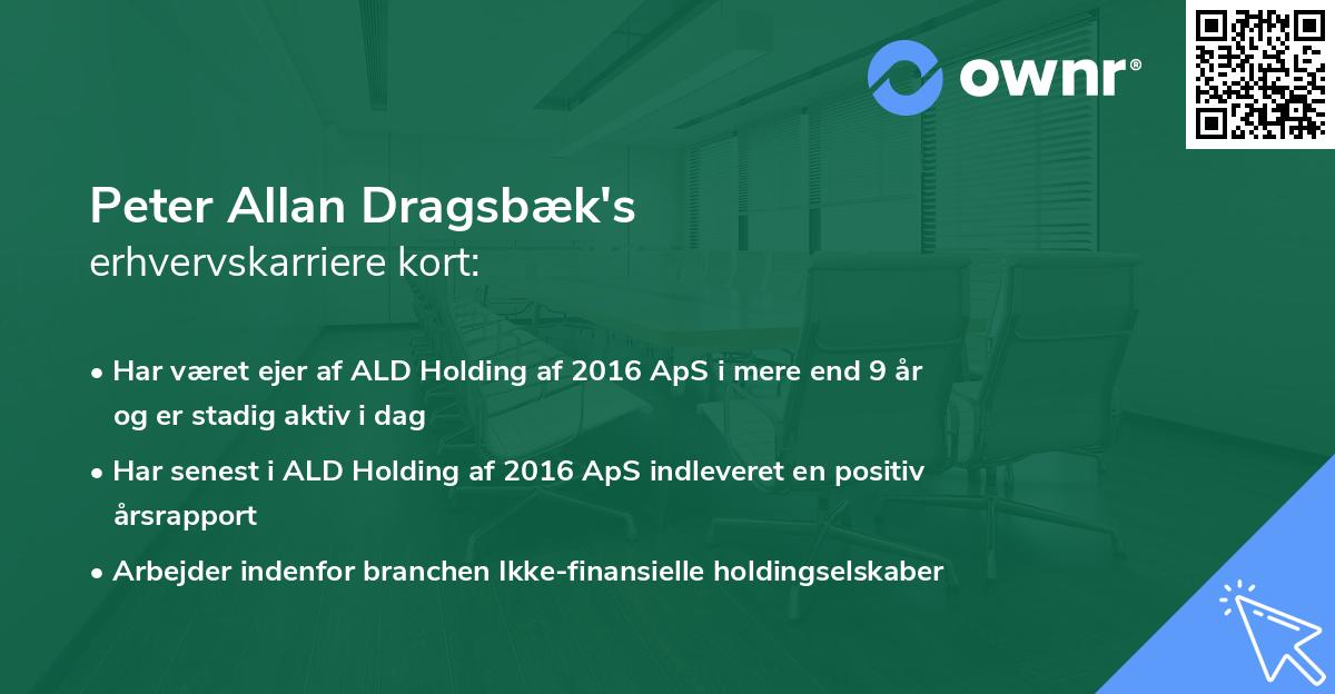 Peter Allan Dragsbæk's erhvervskarriere kort