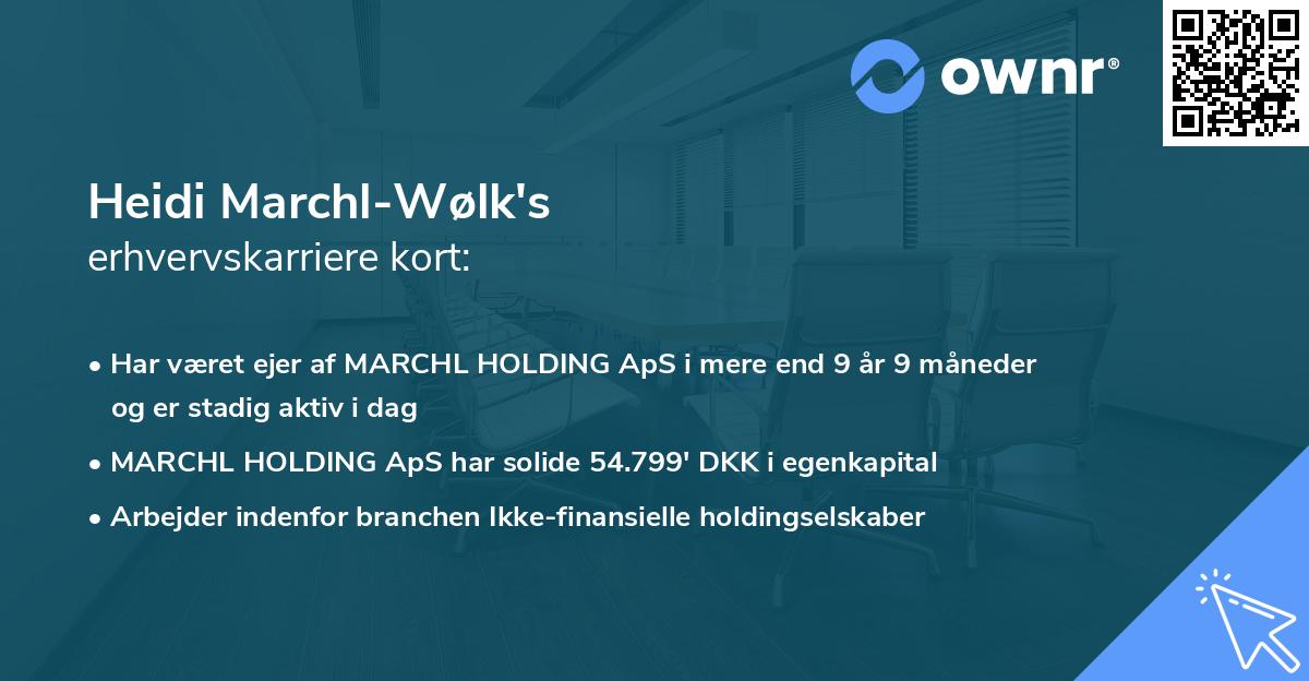 Heidi Marchl-Wølk's erhvervskarriere kort