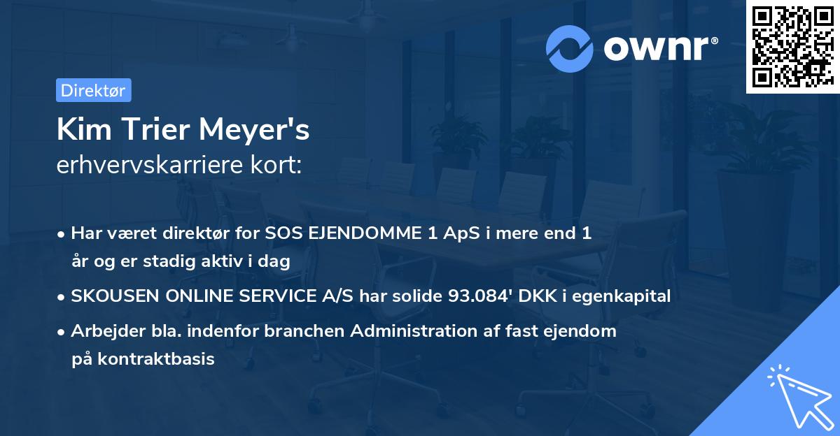 Kim Trier Meyer's erhvervskarriere kort