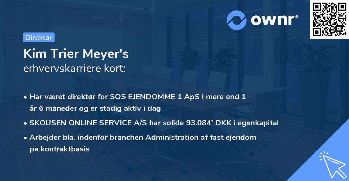 Kim Trier Meyer's erhvervskarriere kort