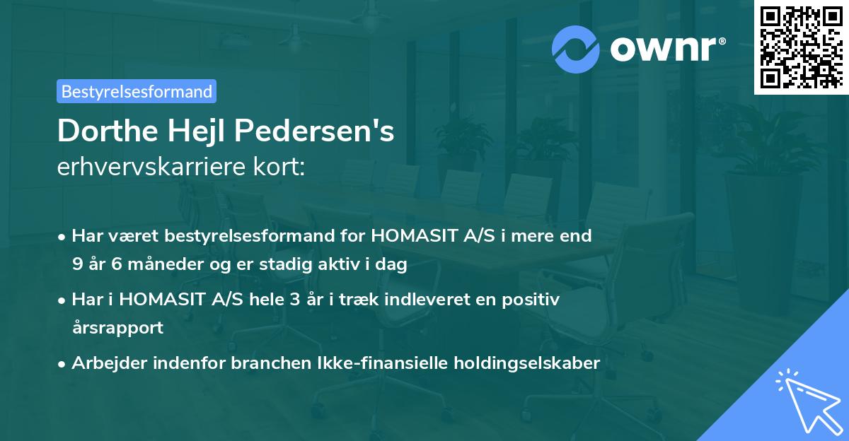 Dorthe Hejl Pedersen's erhvervskarriere kort
