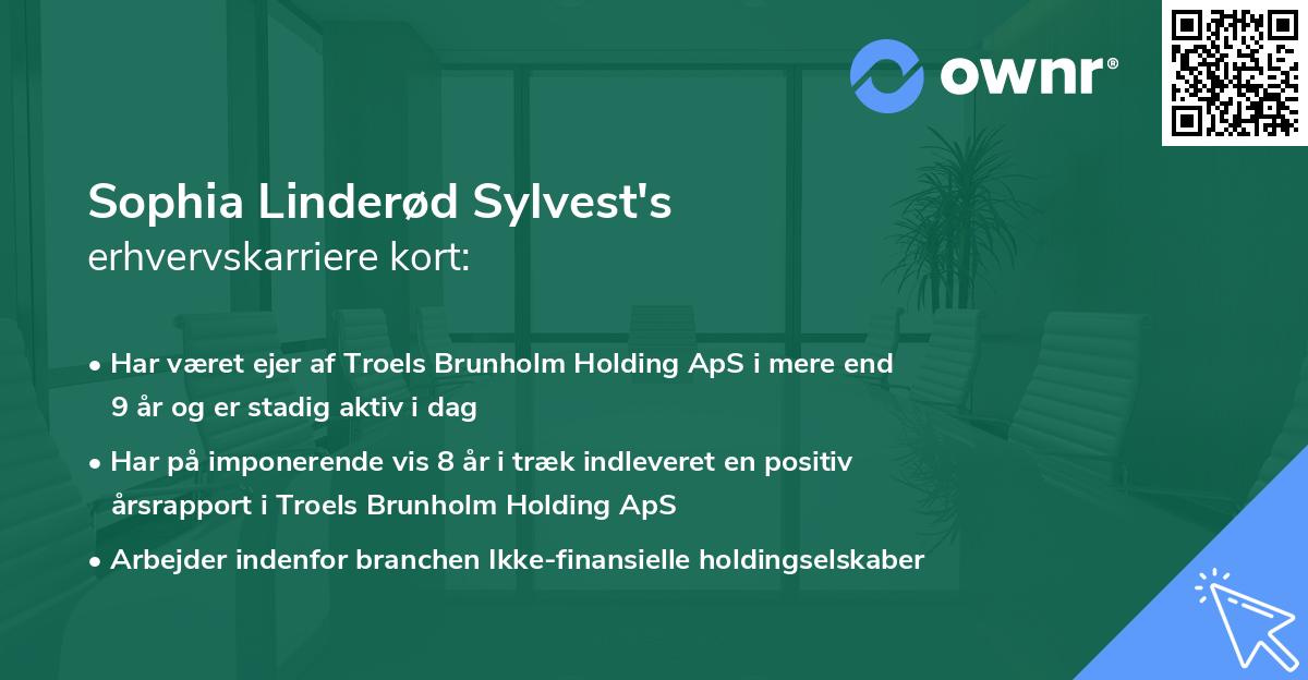 Sophia Linderød Sylvest's erhvervskarriere kort