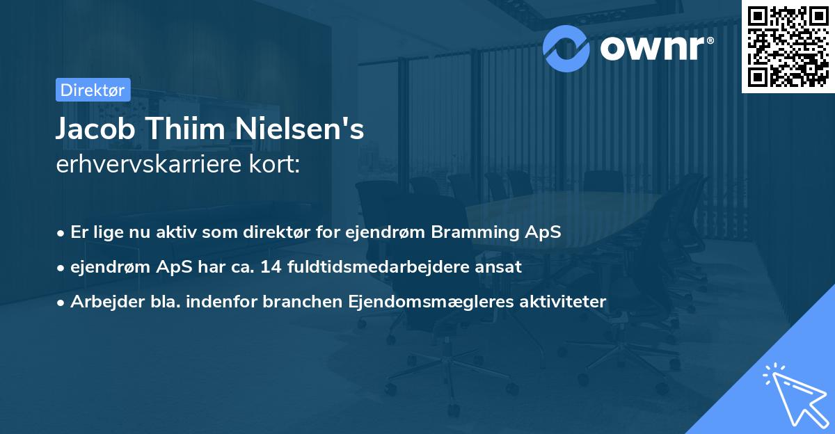 Jacob Thiim Nielsen's erhvervskarriere kort