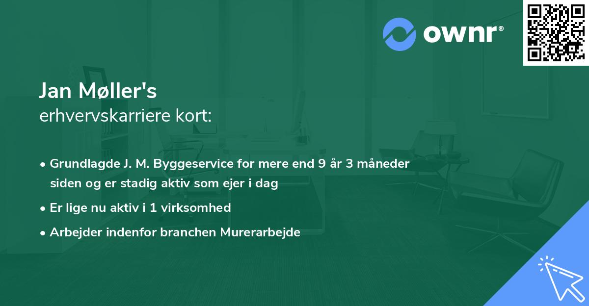 Jan Møller's erhvervskarriere kort