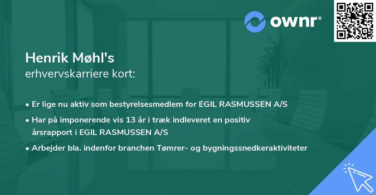 Henrik Møhl's erhvervskarriere kort